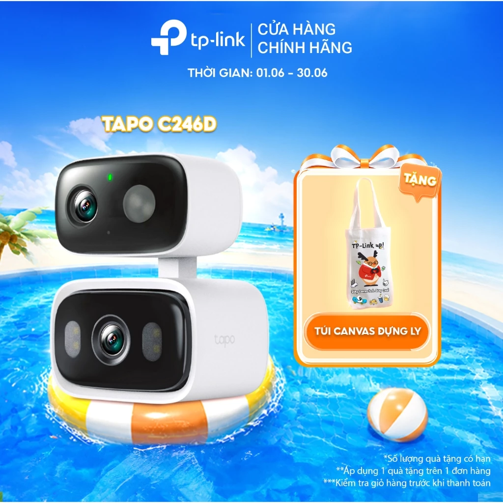 Camera An Ninh Trong Nhà/Ngoài Trời TP-Link Tapo C246D | Chất Lượng 2K Camera Quay Quét 2 Ống Kính